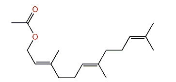 3,7,11-Trimethyl-2,6,10-dodecatrienyl acetate